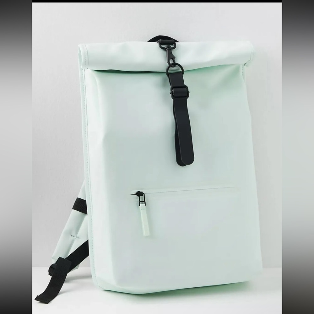 New! RAINS Rolltop Rucksack Mineral Mint